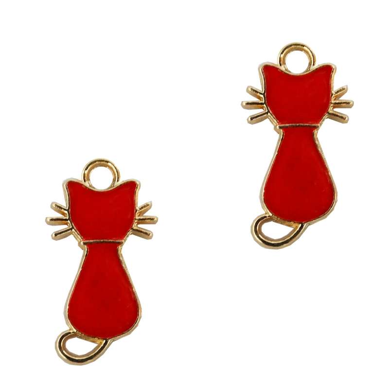 آویز گردنبند مدل گربه کد AG 674 مجموعه دو عددی آویز گردنبند مدل گربه کد AG 674 مجموعه دو عددی