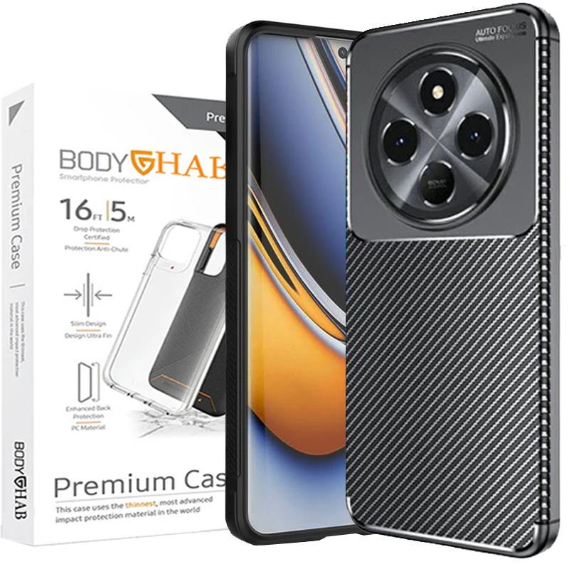 کاور بادی قاب مدل Carbon 14c مناسب برای گوشی موبایل شیائومی Redmi 14C / Poco C75