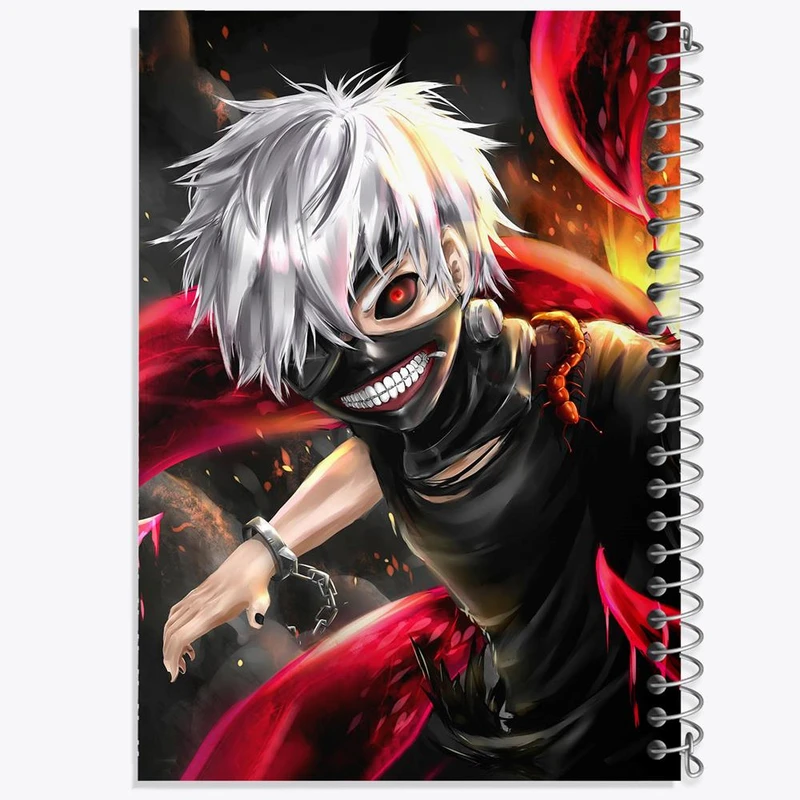 دفتر شطرنجی 50 برگ خندالو طرح کانکی کن انیمه توکیو غول Tokyo Ghoul کد 11895