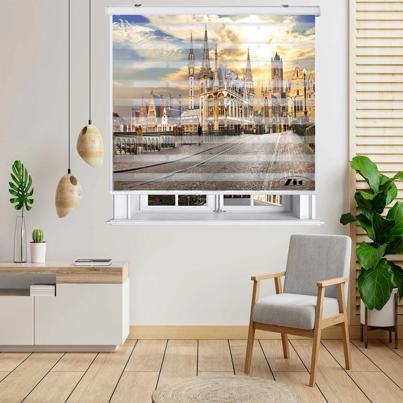 پرده زبرا زیو کد C2021 سایز 150x150 سانتی متر