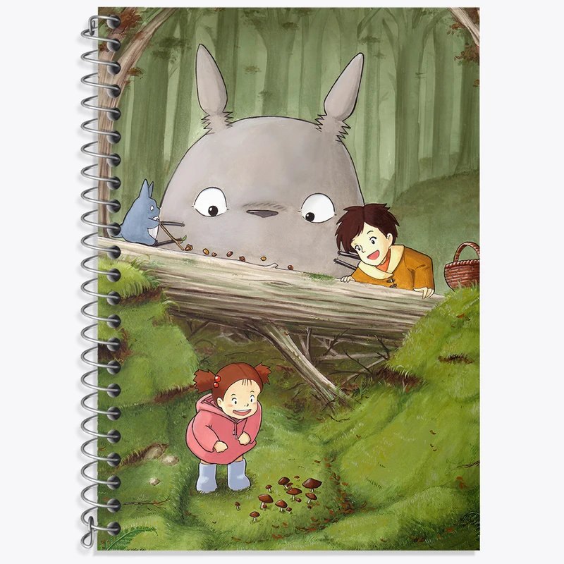 دفتر زبان 50 برگ خندالو مدل دو خط طرح انیمه توتورو (Totoro)  کد N4245