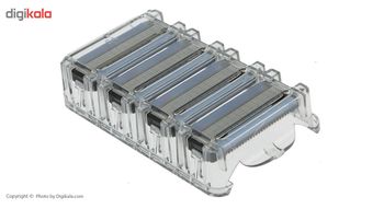 عکس بسته‌بندی تیغ و یدک اصلاح سیلور Blaze 5 همراه با یدک‌ها، مناسب خریداران به‌دنبال تیغ مردانه اقتصادی