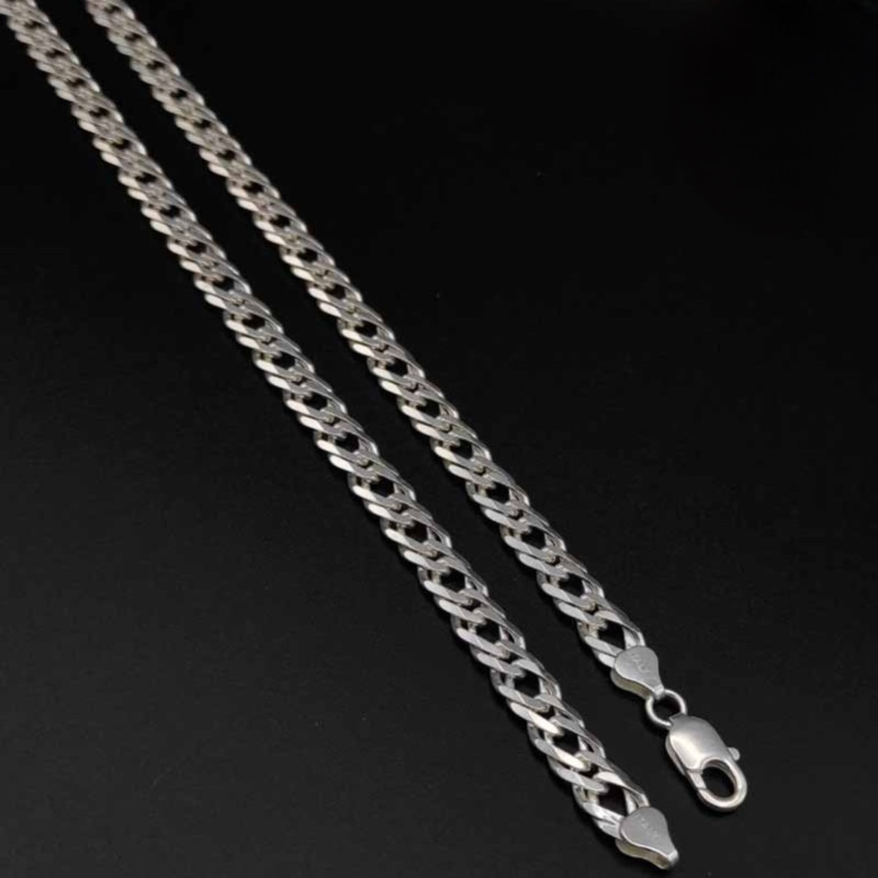 زنجیر نقره زنانه مدل دوبل کد roz7 زنجیر نقره زنانه مدل دوبل کد roz7