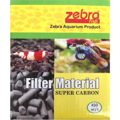 ذغال اکتیو آکواریوم زبرافیش مدل Filter Material Super Carbom وزن 450 میلی لیتر