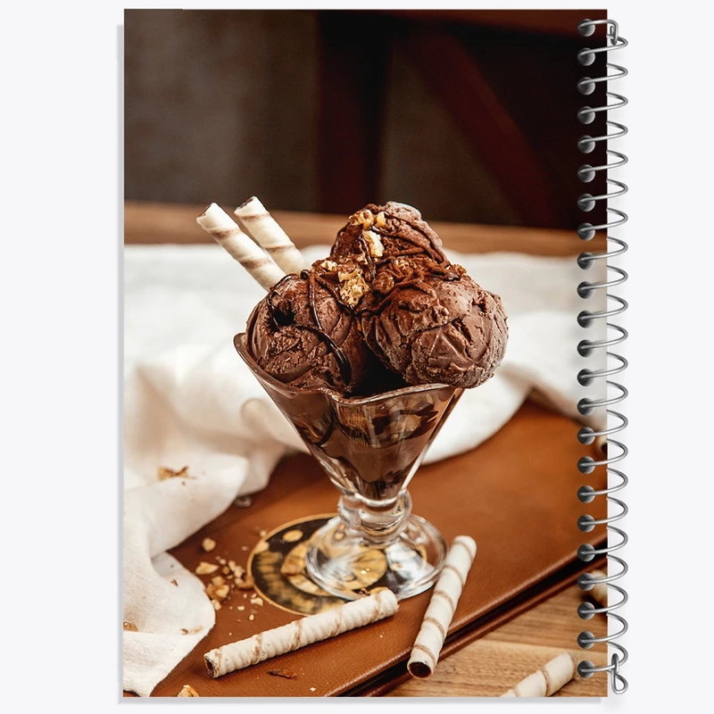 دفتر شطرنجی 50 برگ خندالو مدل بستنی شکلاتی کد F1828