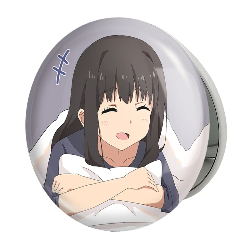 آینه جیبی خندالو طرح تاکینا انیمه لیکوریس ریکویل Lycoris Recoil مدل تاشو کد 22978 