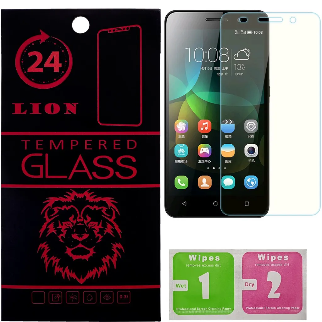 محافظ صفحه نمایش شیشه ای لاین مدل 2.5D مناسب برای گوشی هوآوی Honor 4C