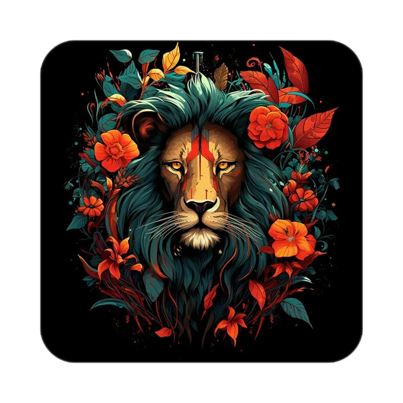 زیر لیوانی کاکتی طرح شیر مدل mp23795