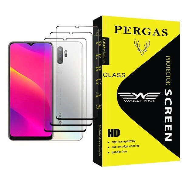 محافظ صفحه نمایش وایلی نایس مدل Pergas Glass MIX003 مناسب برای گوشی موبایل اوپو A5 (2020) بسته سه عددی