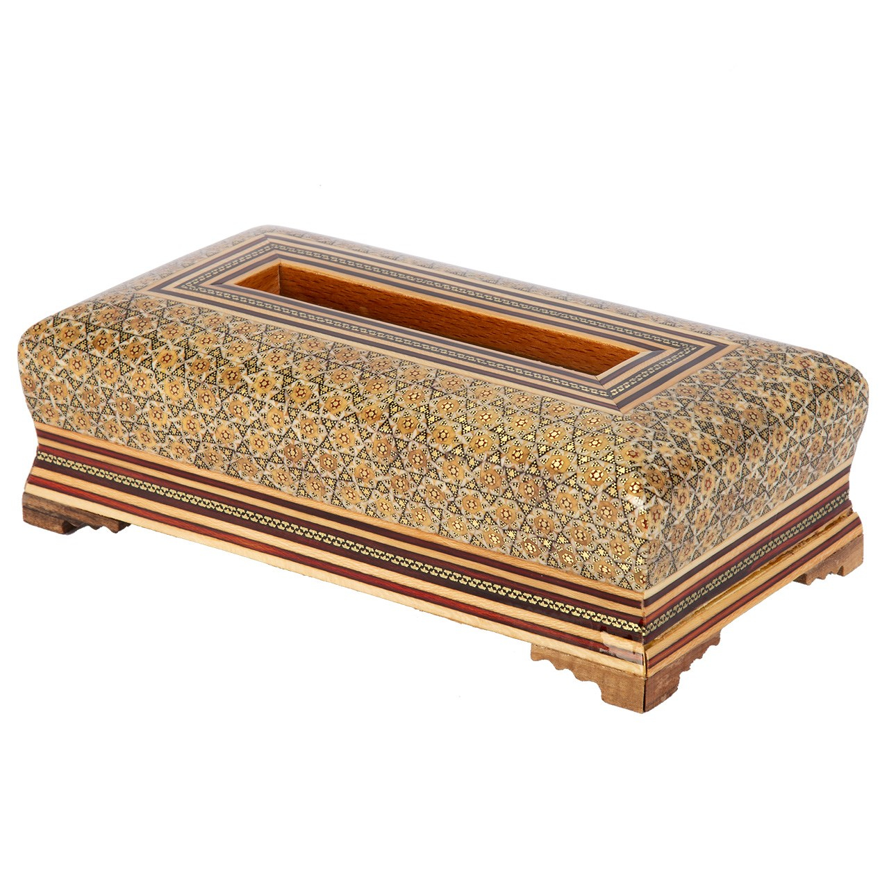 جعبه دستمال کاغذی خاتم کاری گالری گوهران مدل زمرد کد 236 جعبه دستمال کاغذی خاتم کاری گالری گوهران مدل زمرد کد 236