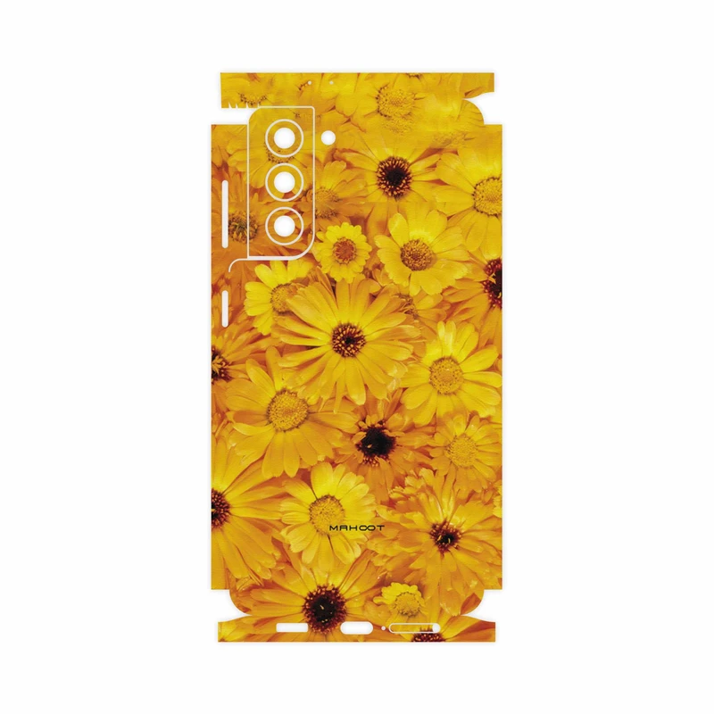 برچسب پوششی ماهوت مدل Yellow-Flower-FullSkin مناسب برای گوشی موبایل سامسونگ Galaxy S21 5G