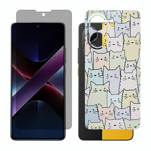 Glass Together model privacy screen protector suitable for Xiaomi Poco X7 Pro mobile phone with back cover sticker