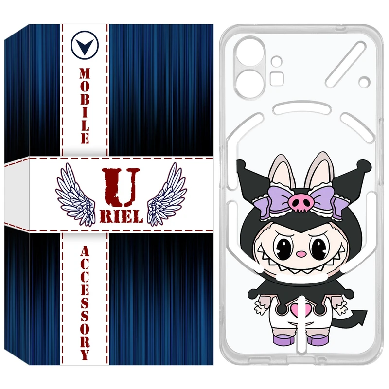 کاور یوریل مدل Clear کد 137 طرح لبوبو Labubu مناسب برای گوشی موبایل ناتینگ فون Nothing Phone 1