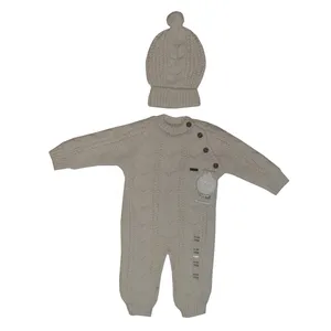 ست سرهمی و کلاه بافتنی نوزادی نیپرلند مدل K-6503