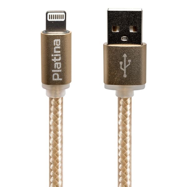 کابل تبدیل USB به لایتنینگ پلاتینا مدل Nylon به طول 3 متر کابل تبدیل USB به لایتنینگ پلاتینا مدل Nylon به طول 3 متر
