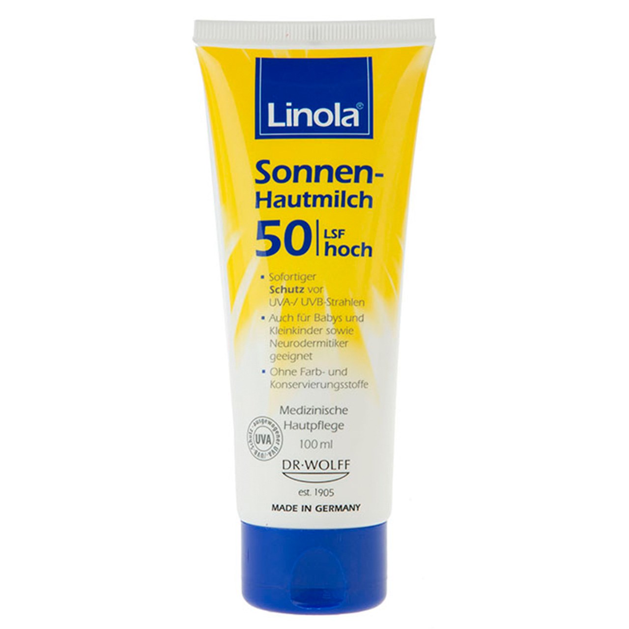 لوسیون ضد آفتاب لینولا با SPF50 حجم 100 میلی لیتر