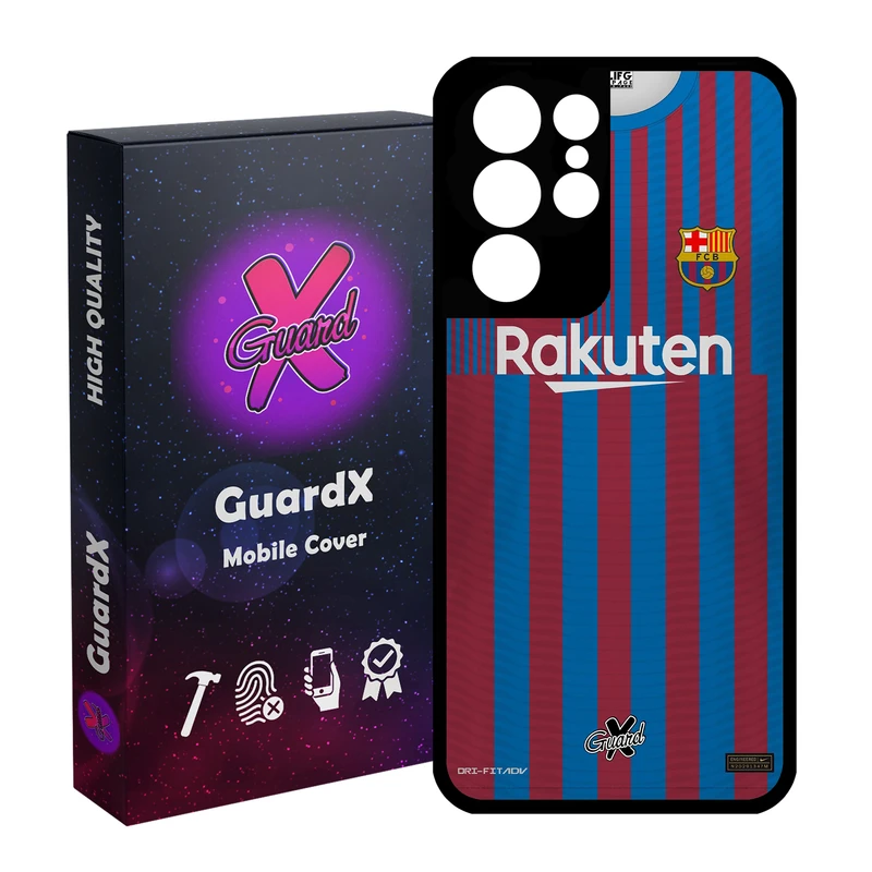 کاور گارد ایکس طرح بارسلونا مدل Glass50359 مناسب برای گوشی موبایل سامسونگ Galaxy S21 Ultra
