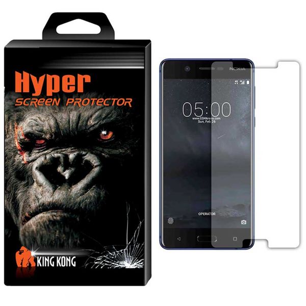 محافظ صفحه نمایش شیشه ای کینگ کونگ مدل Hyper Protector مناسب برای گوشی Nokia 5 محافظ صفحه نمایش شیشه ای کینگ کونگ مدل Hyper Protector مناسب برای گوشی Nokia 5