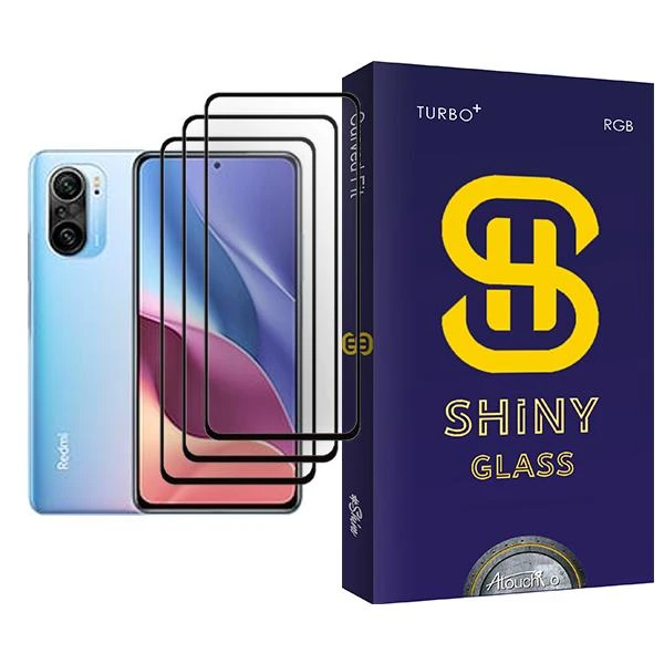 محافظ صفحه نمایش آتوچبو مدل Shiny Glass MIX003 مناسب برای گوشی موبایل شیائومی Redmi K40 Pro بسته سه عددی