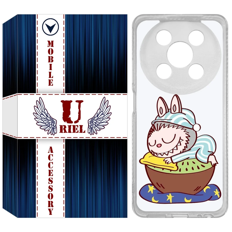 کاور یوریل مدل Clear کد 127 طرح لبوبو Labubu مناسب برای گوشی موبایل وکال V2 / V2 Lite