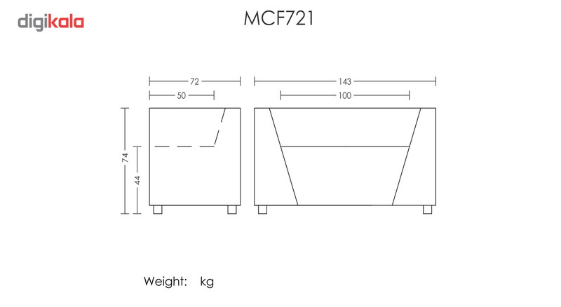 مبل اداری آرتمن مدل MCF721R91 مبل اداری آرتمن مدل MCF721R91