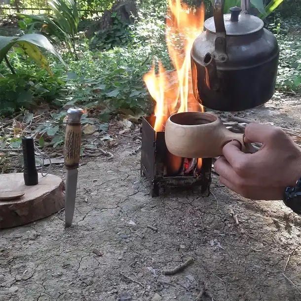 لیوان چوبی مدل کوکسا غنچه