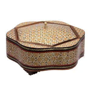شکلات خوری خاتم کاری چیتساز کد dkh19 مدل گلی متوسط