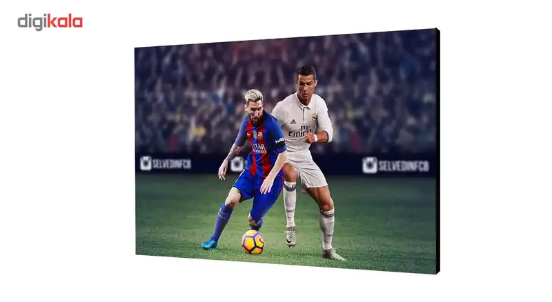 تابلو شاسی عرش مدل AS250 طرح کریستیانو رونالدو و لیونل مسی سایز 20x30 سانتی متر