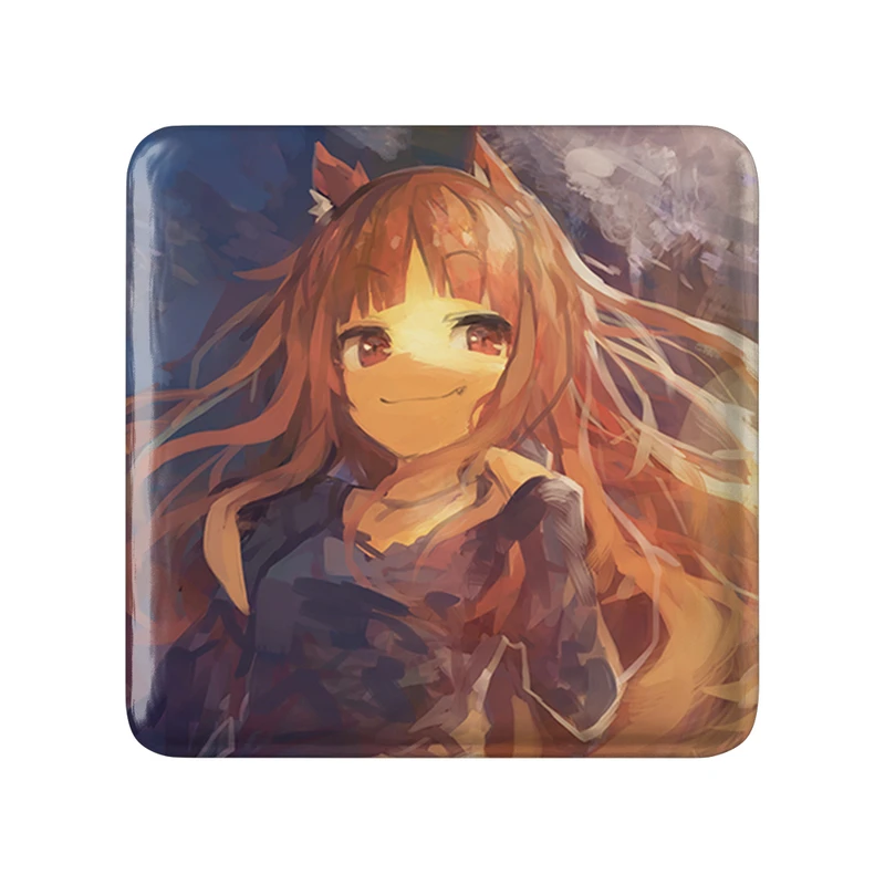 مگنت خندالو طرح هولو انیمه ادویه و گرگ مدل مربعی کد 36114