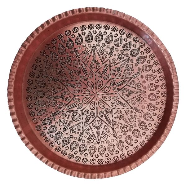 سینی مسی کد AL-80040086 قطر 22 سانتی متر سینی مسی کد AL-80040086 قطر 22 سانتی متر