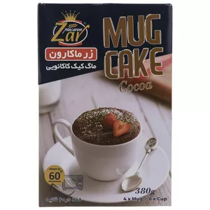 پودر ماگ کیک کاکائویی زر ماکارون مقدار 380 گرم