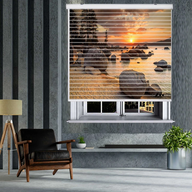 پرده زبرا زیو مدل سیلوئتL-5060 سایز 150x150 سانتی متر