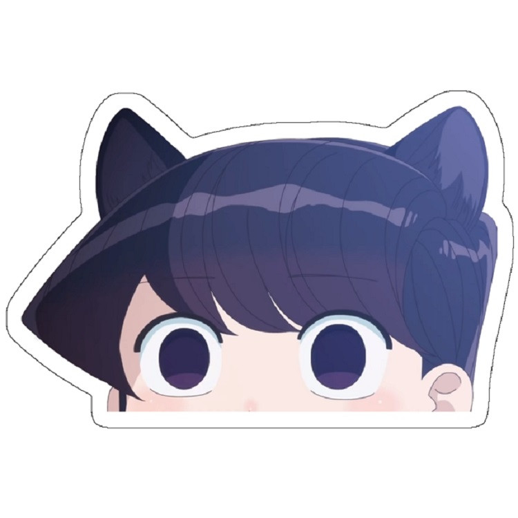 استیکر لپ تاپ مدل Komi-san Cat Ears Peeker