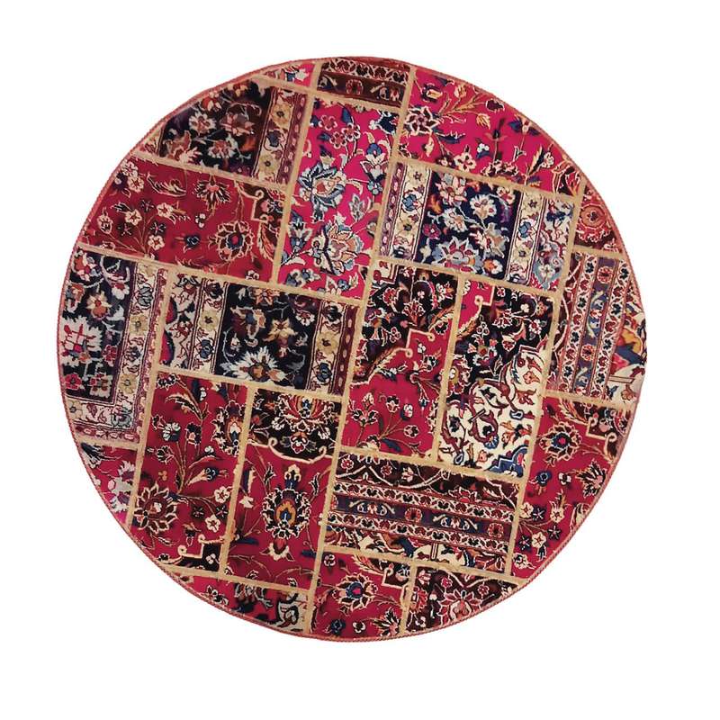 کلاژ فرش دستباف یک و نیم متری مدل چهل تکه کد NKP.CO.N1