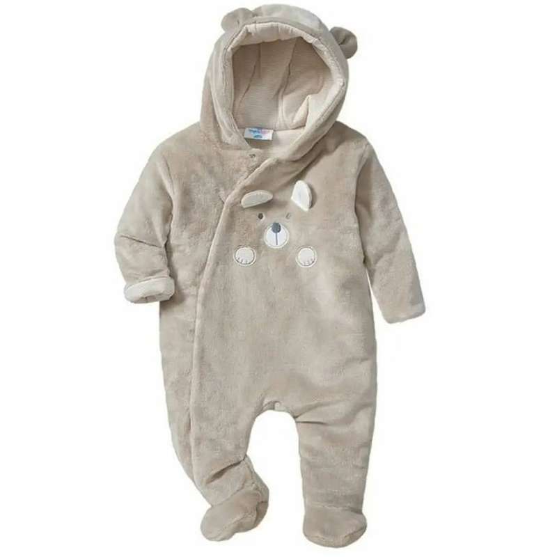 سرهمی نوزادی توپومینی مدل خرس پشمالو 376617 رنگ کرم