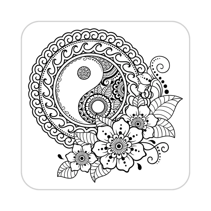 زیر لیوانی کاکتی طرح اسلیمی مدل mg10344