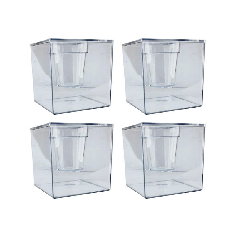 آکواریوم فیلی پلاست مدل گلدان دار بسته 4 عددی