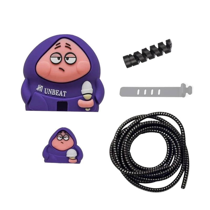 محافظ شارژر دیواری طرح پاتریک مدل POT44 مناسب برای شارژر شیائومی 120 وات دو پین بسته 5 عددی 