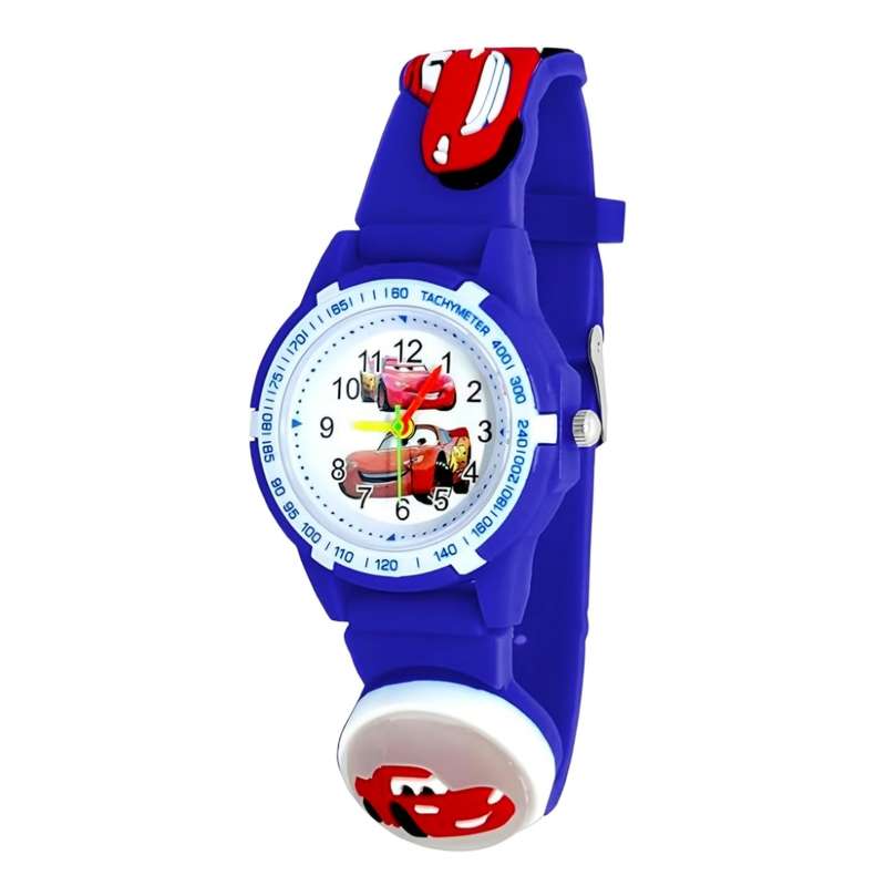 ساعت مچی عقربه ای بچگانه مدل چراغدار بند سیلیکونی ضد حساسیت طرح مک کویین و ماشینها کد 2 ساعت مچی عقربه ای بچگانه مدل چراغدار بند سیلیکونی ضد حساسیت طرح مک کویین و ماشینها کد 2