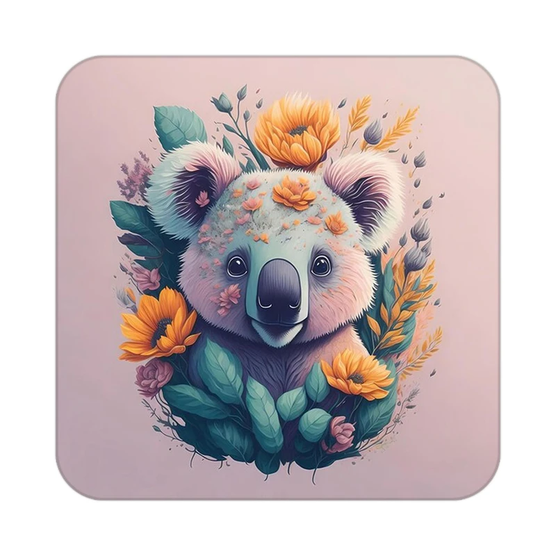 زیر لیوانی کاکتی طرح حیوانات رنگی مدل mp26998