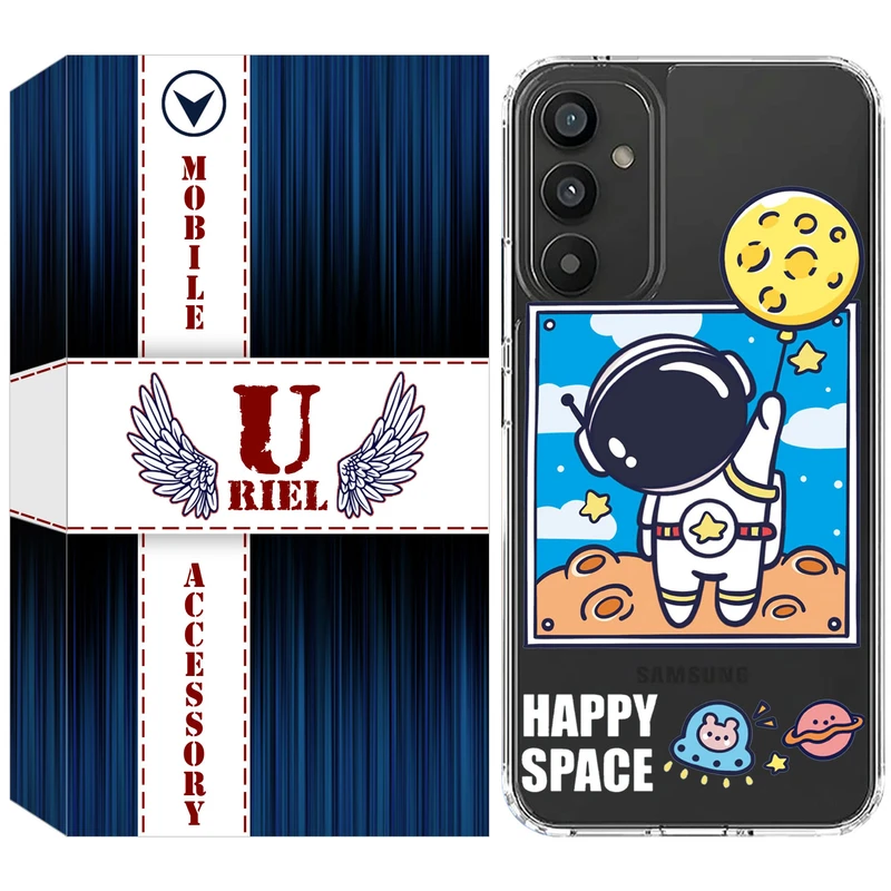 کاور یوریل مدل Clear کد 7 طرح فضانورد مناسب برای گوشی موبایل سامسونگ Galaxy A25