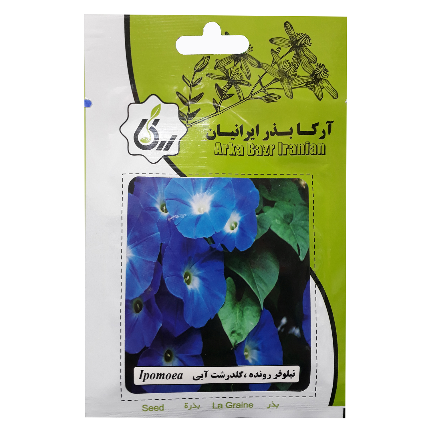 بذر گل نیلوفر رونده گلدرشت آبی آرکا بذر ایرانیان کد A56