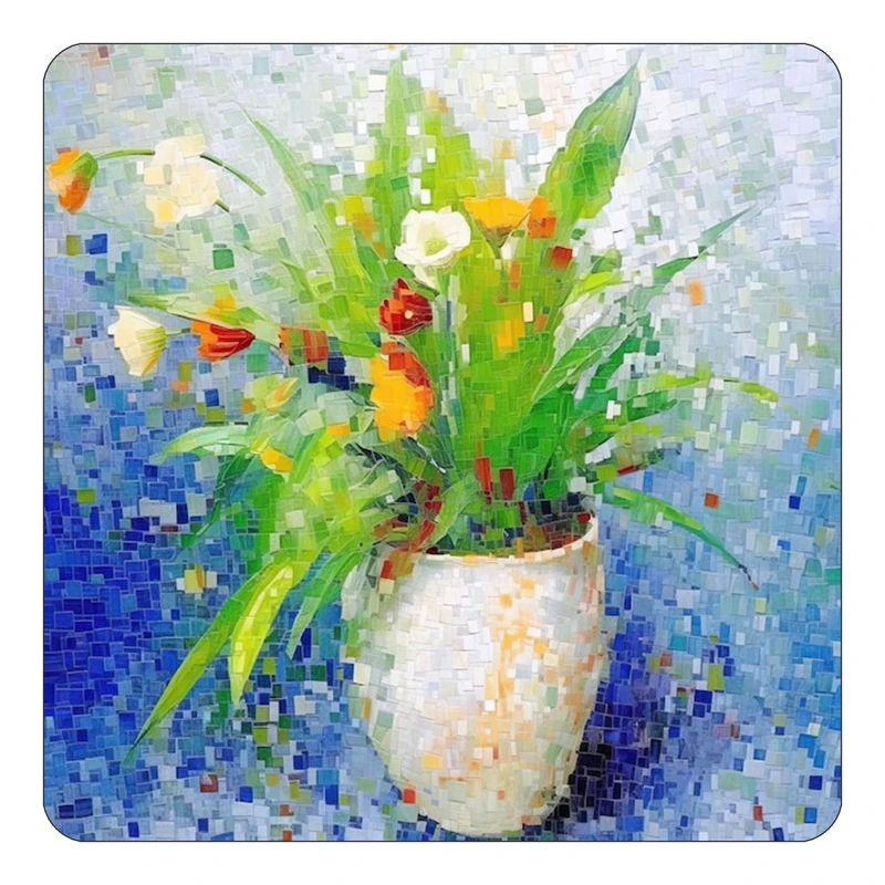 مگنت کاکتی طرح نقاشی رنگ روغن مدل mp73045