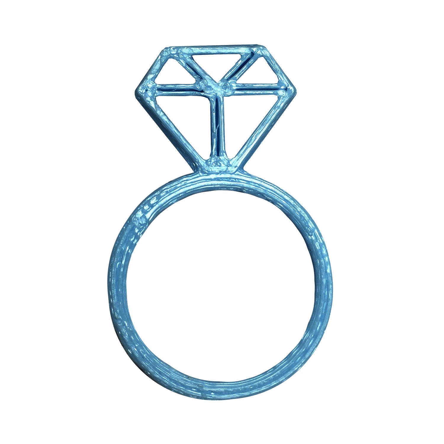 انگشتر دخترانه طرح الماس  کد 3DTY01cyn