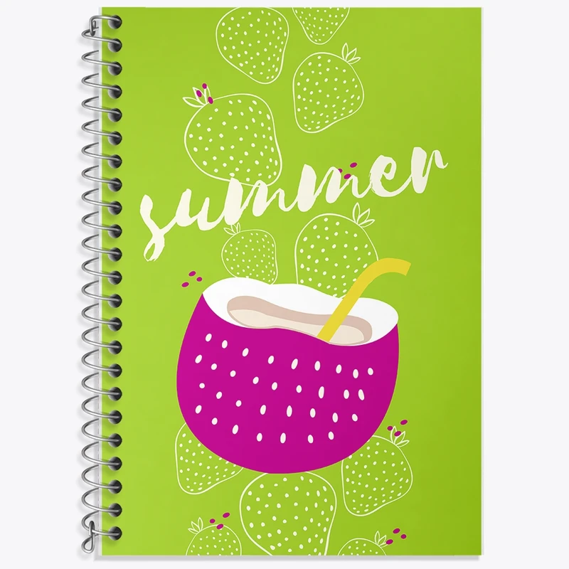 دفتر زبان 50 برگ خندالو مدل دو خط طرح تابستان کد F2271