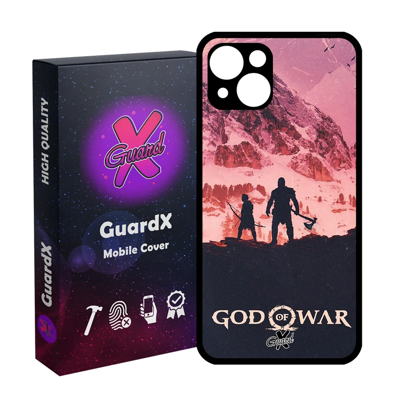 کاور گارد ایکس طرح God of War مدل Glass10075 مناسب برای گوشی موبایل اپل iPhone 13