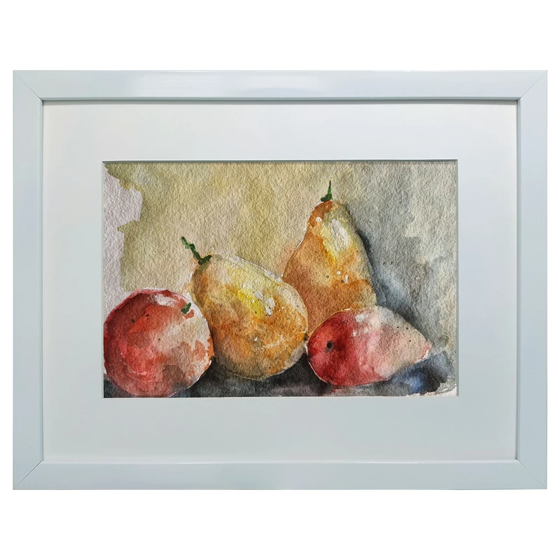 تابلو نقاشی آبرنگ به سبک امپرسیونیسم طرح طبیعت بی جان کد 193