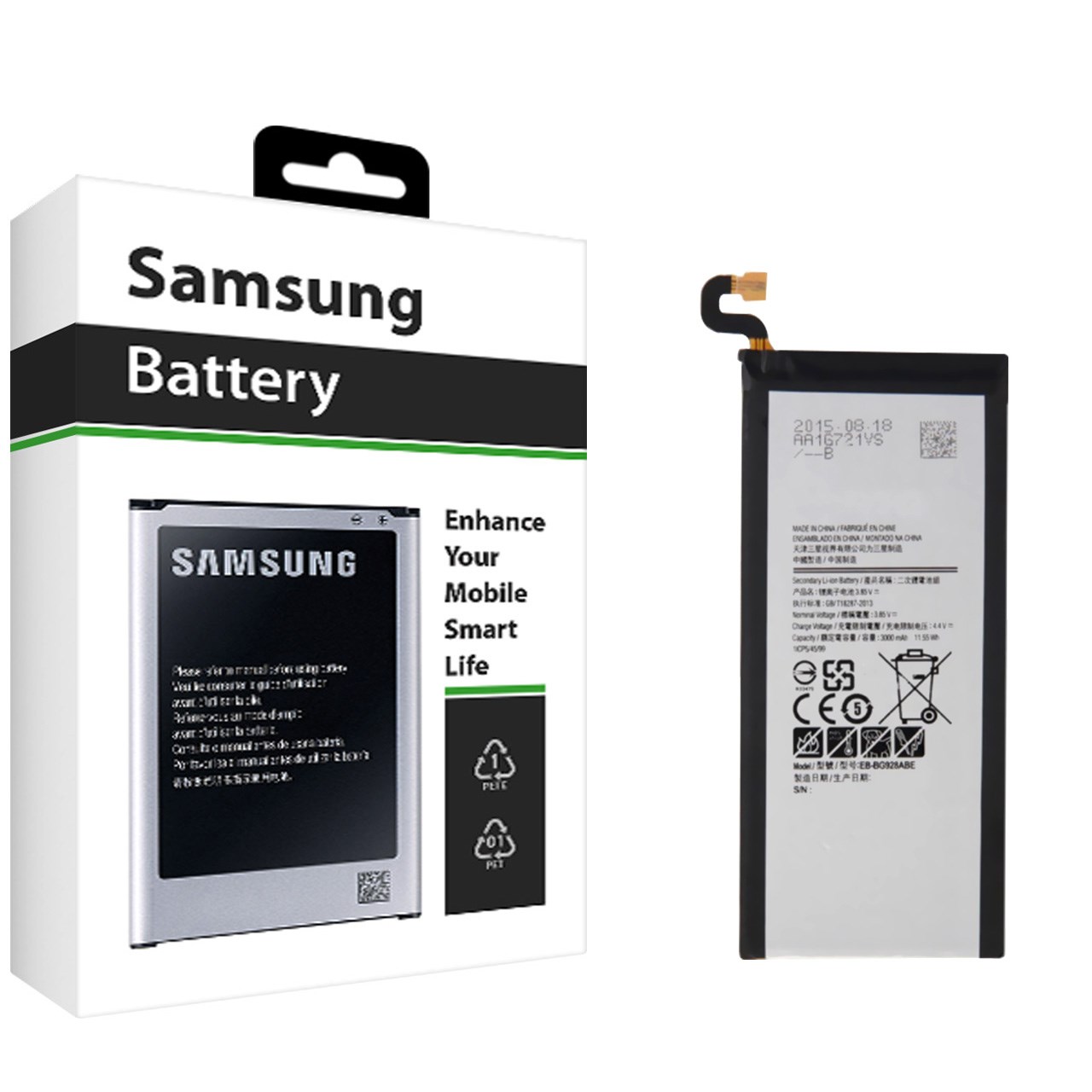 باتری موبایل سامسونگ مدل EB-BG928ABE با ظرفیت 3000mAh مناسب برای گوشی موبایل سامسونگ Galaxy S6 Edge Plus