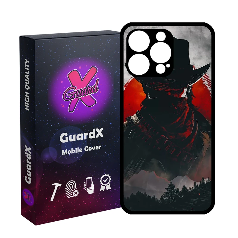 کاور گارد ایکس طرح Red Dead Redemption مدل Glass10733 مناسب برای گوشی موبایل اپل iPhone 15 Pro Max