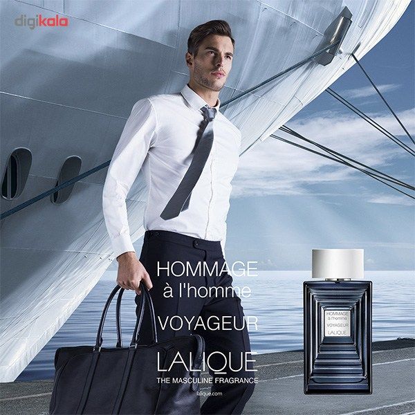 ادو تویلت مردانه لالیک مدل Hommage a l'homme Voyageur حجم 100 میلی لیتر -  - 4